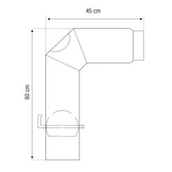OBI Rauchrohr-Set Ø 150 Mm 3-teilig Grau -HeizTraum 7313703 VM 01