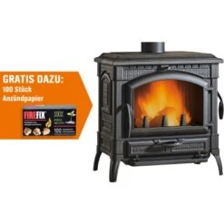 La Nordica Kaminofen Isotta Gusseisen Schwarz 11,9 KW EEK: A+