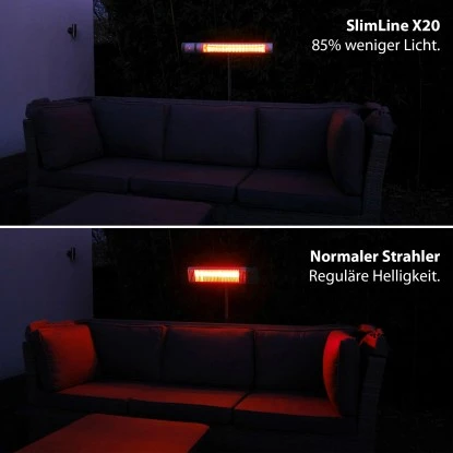 VASNER SlimLine X20 Infrarot-Heizstrahler 2000 Watt Mit Fernbedienung Schwarz 12 VASNER SlimLine X20 Infrarot-Heizstrahler 2000 Watt Mit Fernbedienung Schwarz – Bild 10