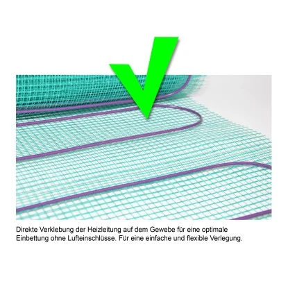 Perobe Elektrische Fußbodentemperierung 230 Volt Heizmatte 0,5 M² 4 Perobe Elektrische Fußbodentemperierung 230 Volt Heizmatte 0,5 M² – Bild 2