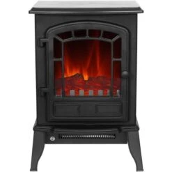 El Fuego Elektrokamin Como Schwarz Mit Heizung 2 KW