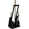 Kaminbesteck Schwarz 2-teilig 24 Cm X 61 Cm X 17 Cm 2 Kaminbesteck Schwarz 2-teilig 24 Cm X 61 Cm X 17 Cm -HeizTraum 784170 4892 1