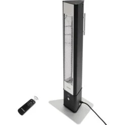 VASNER HeatTower Infrarot-Standheizstrahler 2500 W Mit Fernbedienung Schwarz