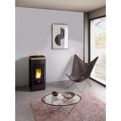 FreePoint Pelletofen Life 9 Stahl Schwarz-Dunkelgold 2,5 KW - 8,5 KW EEK: A+ 5 FreePoint Pelletofen Life 9 Stahl Schwarz-Dunkelgold 2,5 KW - 8,5 KW EEK: A+ – Bild 3