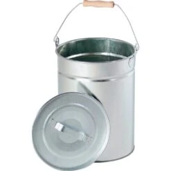 Firefix Mehrzweck- Und Ascheeimer 14 L Mit Deckel Verzinkt