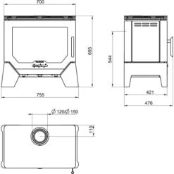 Wamsler Kaminofen W-Box Schwarz 8 KW EEK: A 8 Wamsler Kaminofen W-Box Schwarz 8 KW EEK: A -HeizTraum 8483992 4432 9