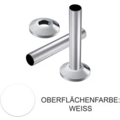 Nordholm Wandrosette Und Überschiebrohr Ø 66 Weiß