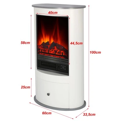 EL Fuego Elektrokamin Wien II Weiß 6 EL Fuego Elektrokamin Wien II Weiß – Bild 4