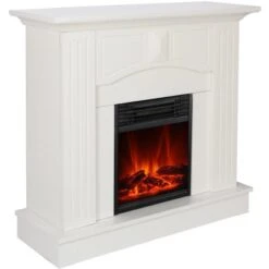 El Fuego Elektrokamin Malmö Weiß 900/1800 W Regelbar -HeizTraum 8 2240 AY0630 Detailfoto 1