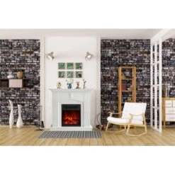 El Fuego Elektrokamin Malmö Weiß 900/1800 W Regelbar -HeizTraum 8 2240 AY0630 Milieufoto 1