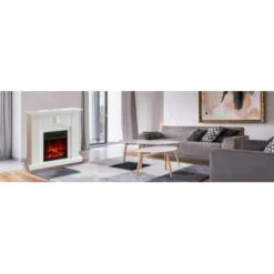 El Fuego Elektrokamin Malmö Weiß 900/1800 W Regelbar -HeizTraum 8 2240 AY0630 Milieufoto 2