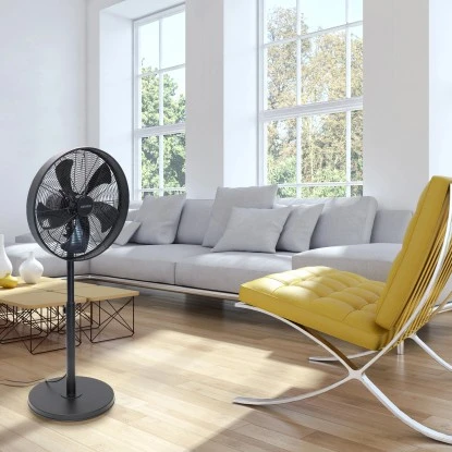 Vasner Standventilator Ventury S Metall Höhenverstellbar Mit Oszillation Schwarz 4 Vasner Standventilator Ventury S Metall Höhenverstellbar Mit Oszillation Schwarz – Bild 2