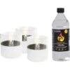 Tenderflame Tischfeuer Set Lilly In Weiß -HeizTraum 965226 1009 TFSET02 01