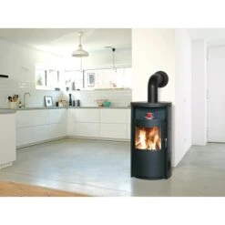 Hark Dauerbrand-Kaminofen Taifun Meteorschwarz Kacheln 8 KW Automatik EEK: A+ 20 Hark Dauerbrand-Kaminofen Taifun Meteorschwarz Kacheln 8 KW Automatik EEK: A+ -HeizTraum eor schwarz Anwendungsbild